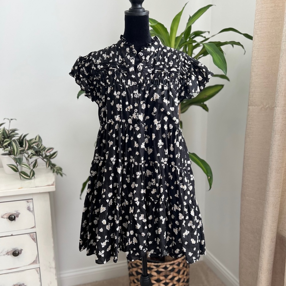 Tiered ruffle mini dress